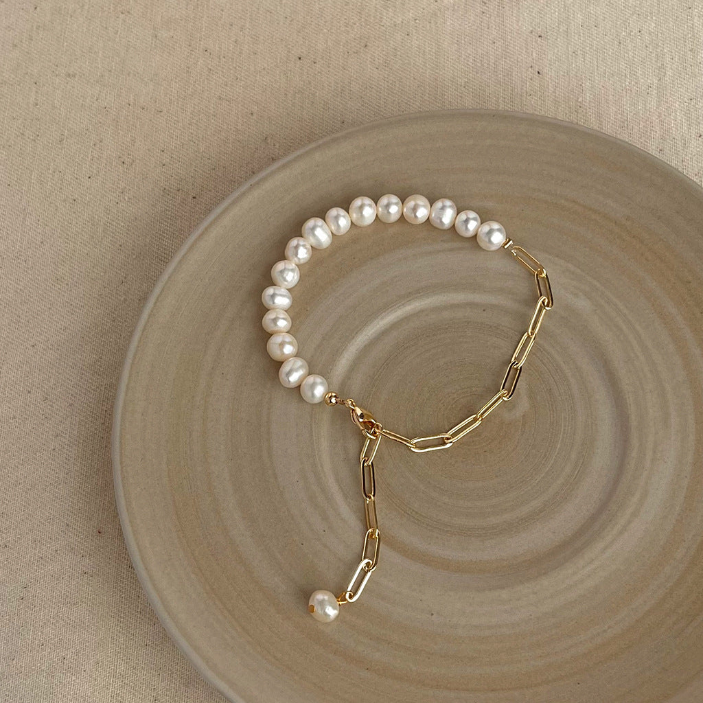 Wholesale Baroque natural pearl bracelet