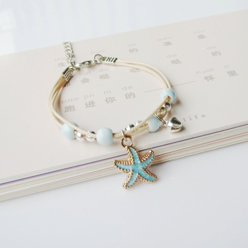 Wholesale Cute cartoon starfish shell bracelet