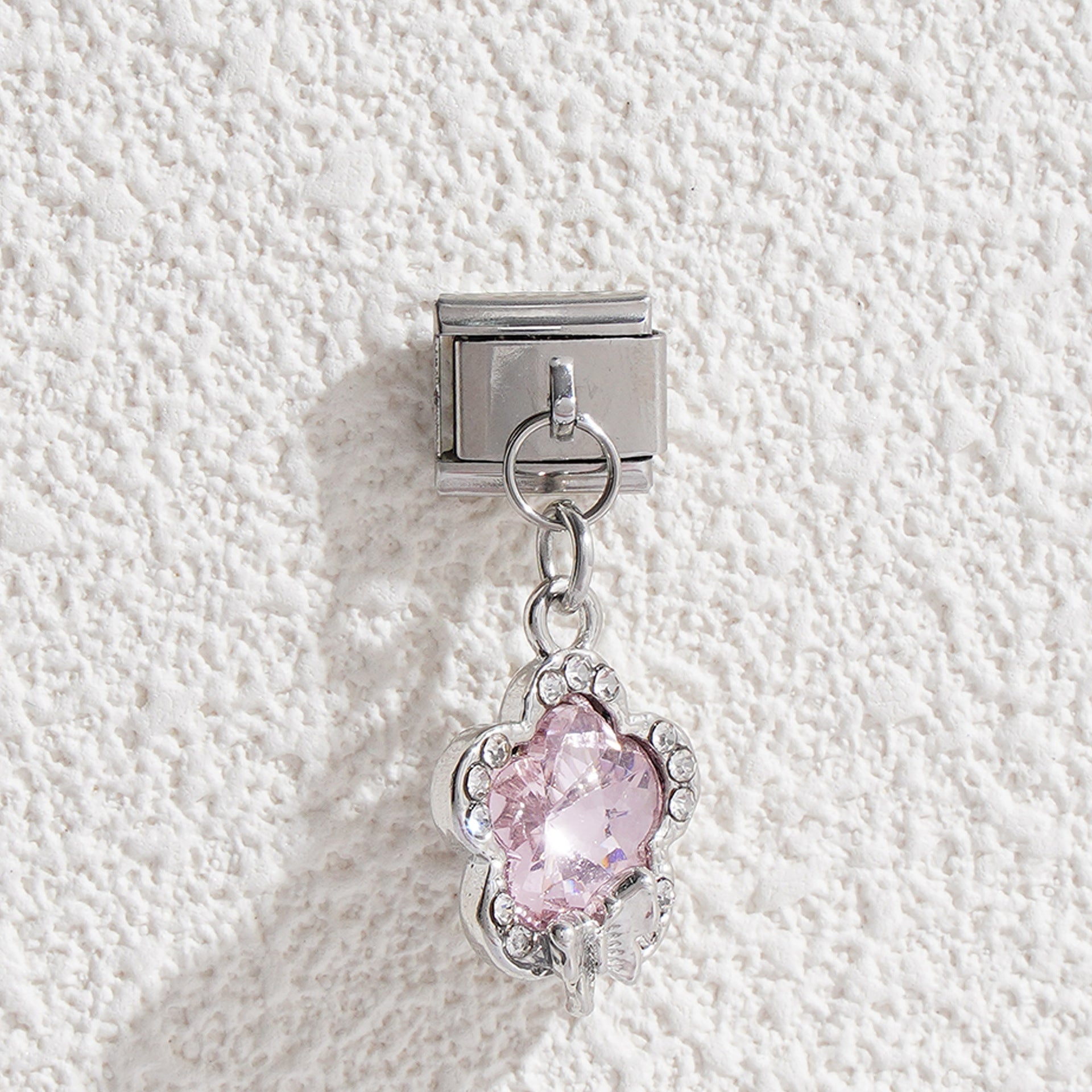 Wholesale 5pcs Italian Charm Bracelet 9mm DIY Splicing Flower Pendant Stainless Steel Composable Bracelet