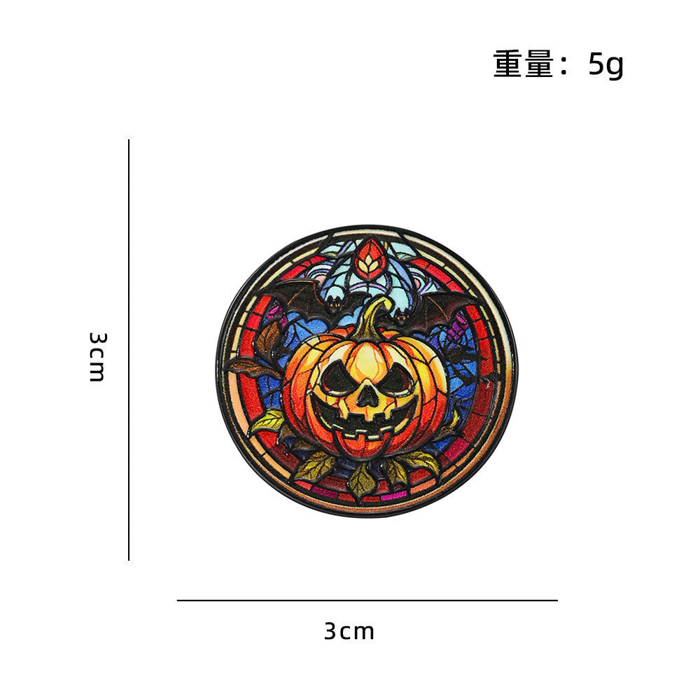 Wholesale  Themed Brooches Zinc Alloy Pumpkin Ghost And Haunted House Lapel Pins