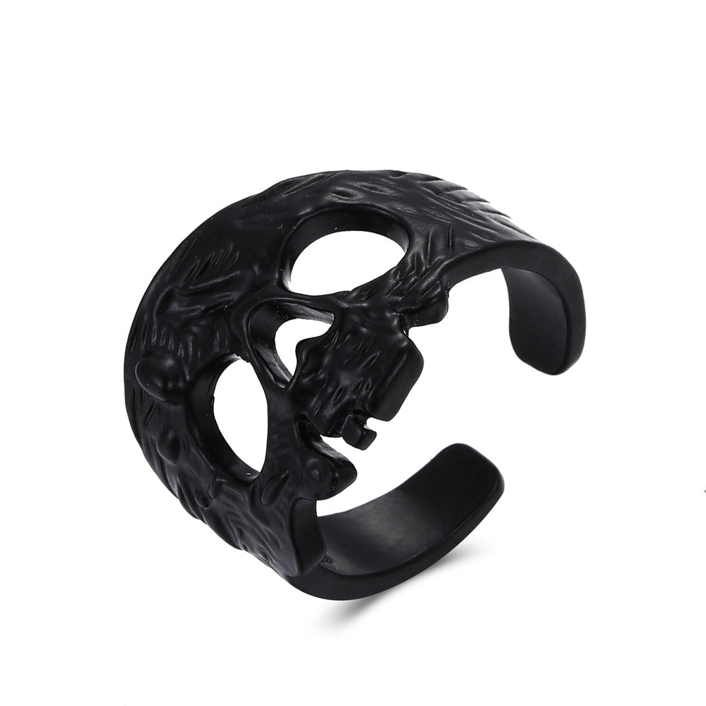 Wholesale Gothic Ghost Face Ring -  Geometric Fashion Accessory,  Adjustable Jewelry Gift