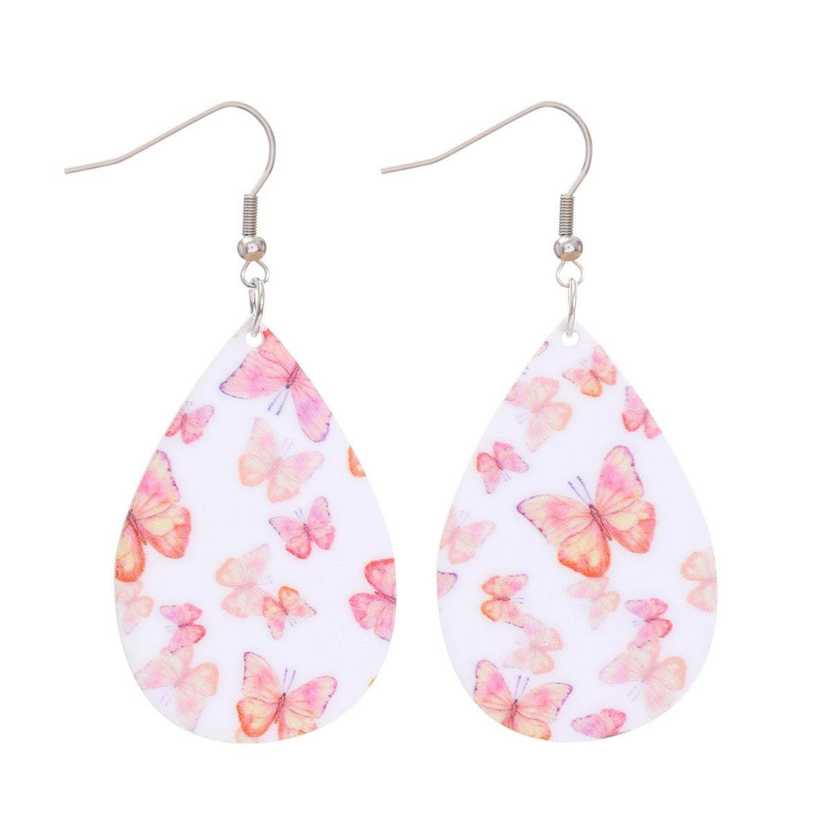 Wholesale Water Drop Acrylic Earrings Butterfly Earrings