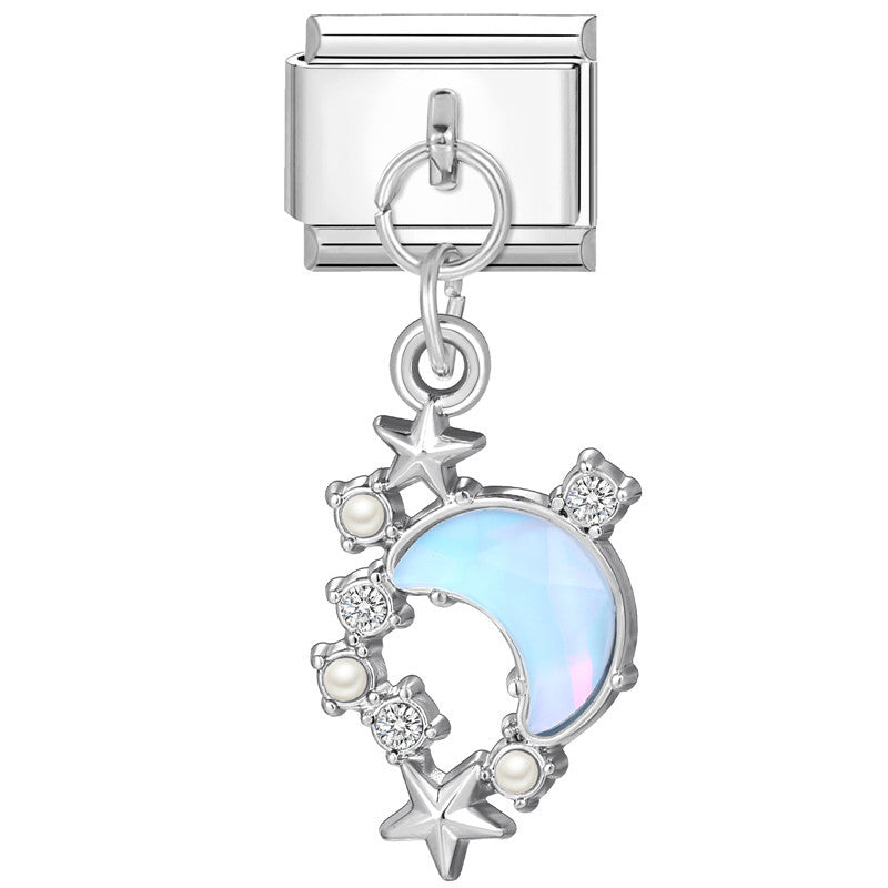 Wholesale 9mm Italian Charm Starter Bracelets DIY square Single Section Creative Stainless Steel Composable Bracelet