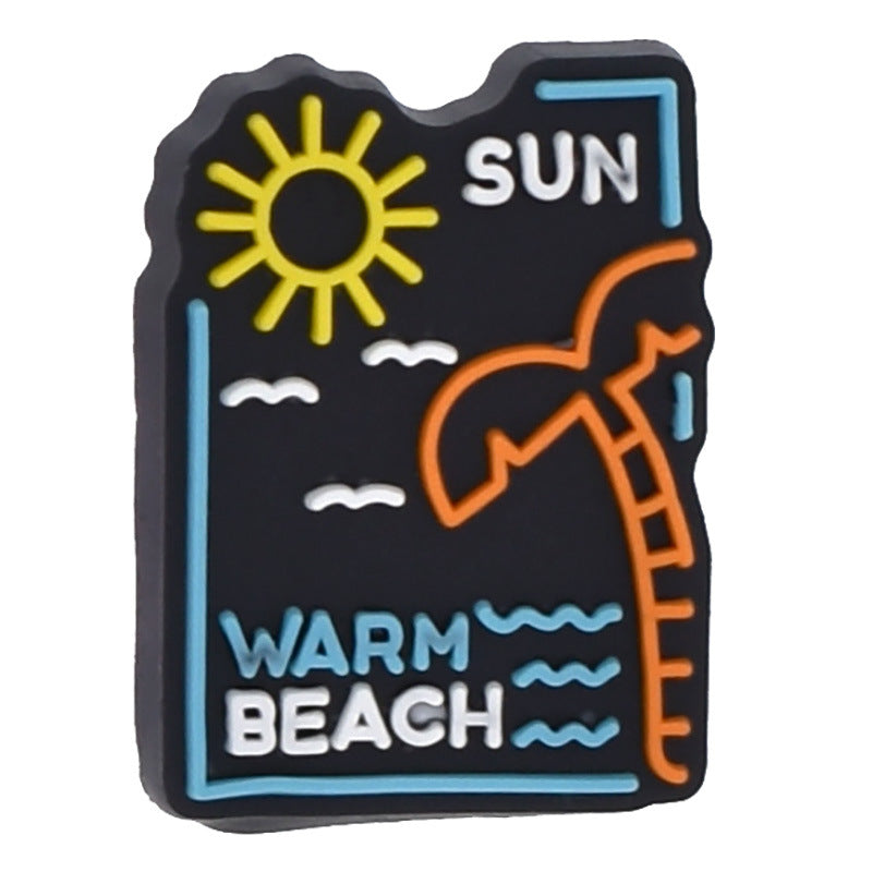 Wholesale random 100pcs cute cartoon PVC soft rubber shoe buckle decoration ACC-SC-RYY072