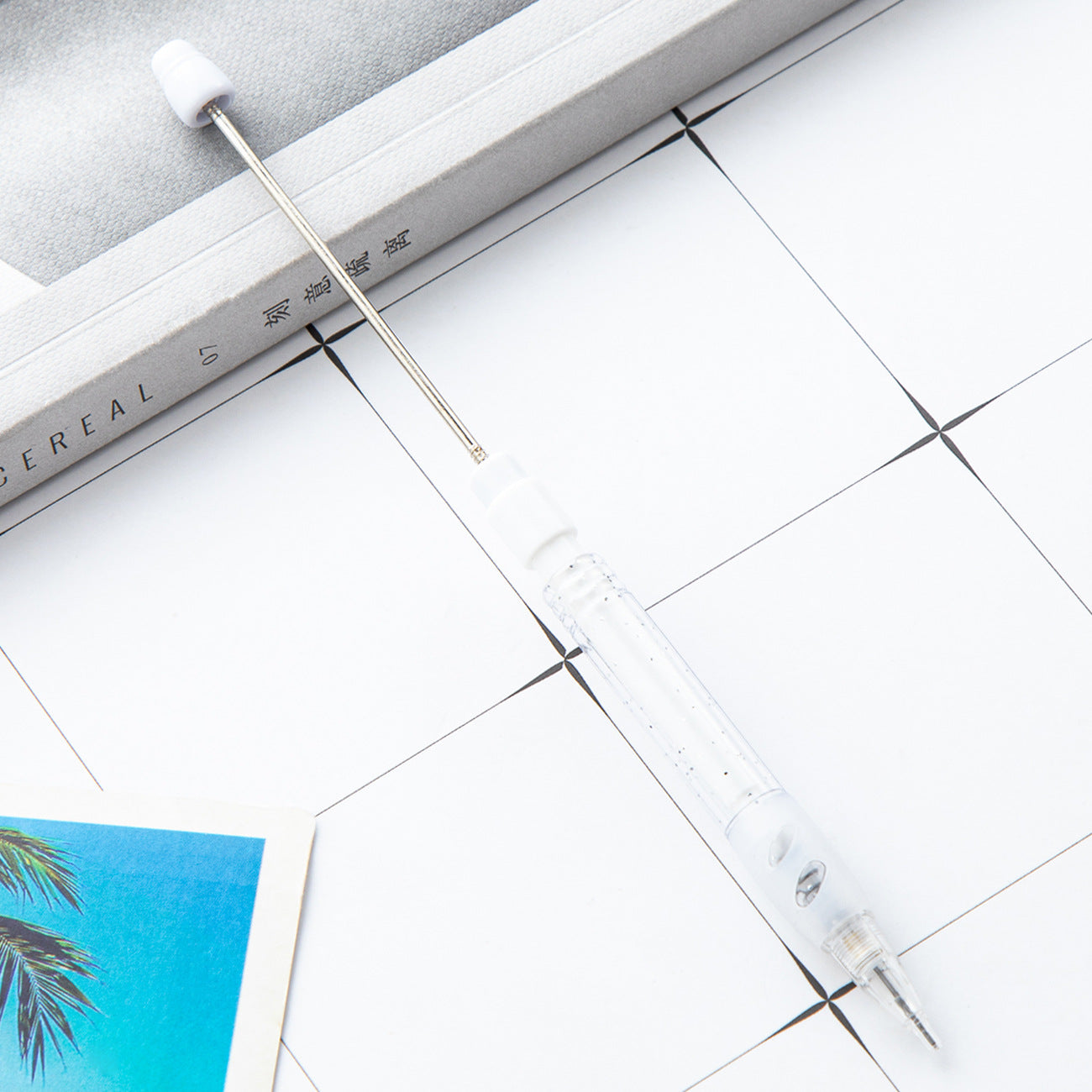 Wholesale Beadable Pencil 0.5mm Automatic Pencil DIY Beaded Plastic Pen ACC-PN-JinBN017