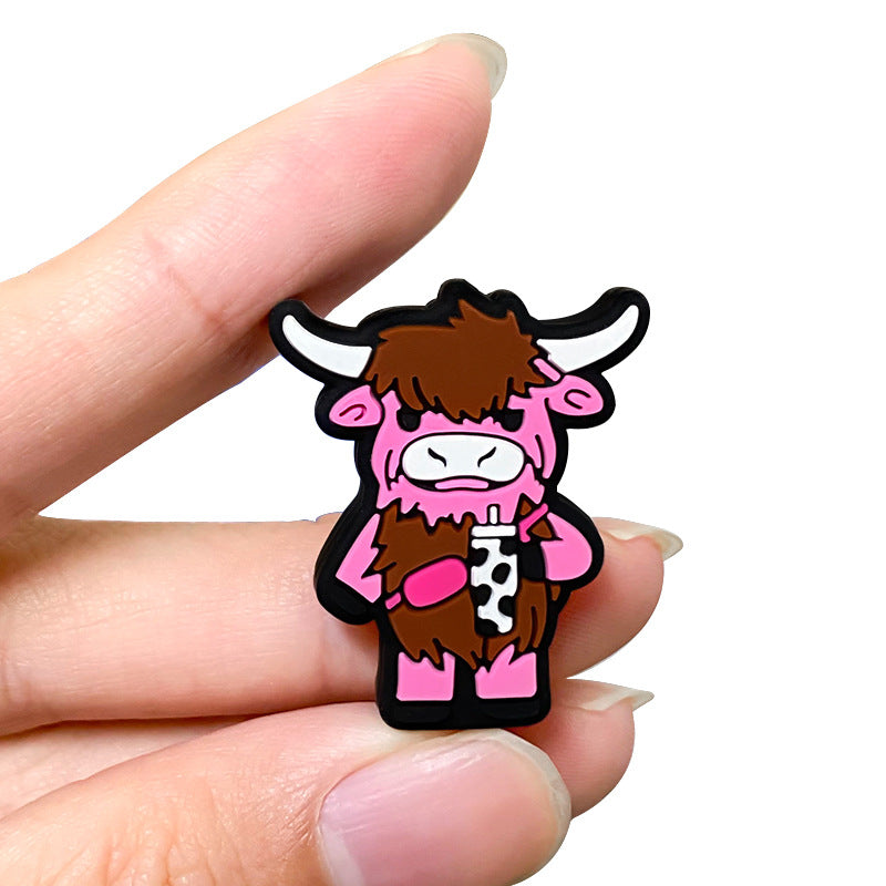 Wholesale 10pcs Western Style Cow Cup Focal Beads DIY Bead Pen Accessories ACC-BDS-WDX198