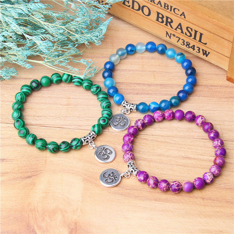 Wholesale Natural Agate Stone Beads Bracelet ACC-BT-GEB008