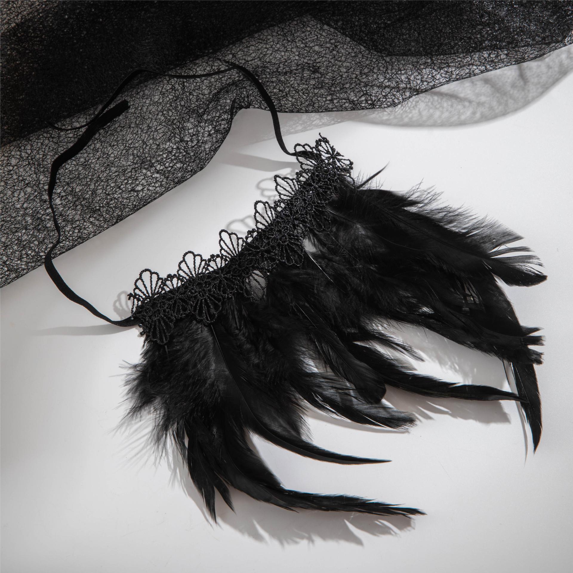 Wholesale  Punk Style Lace Feather Bracelet