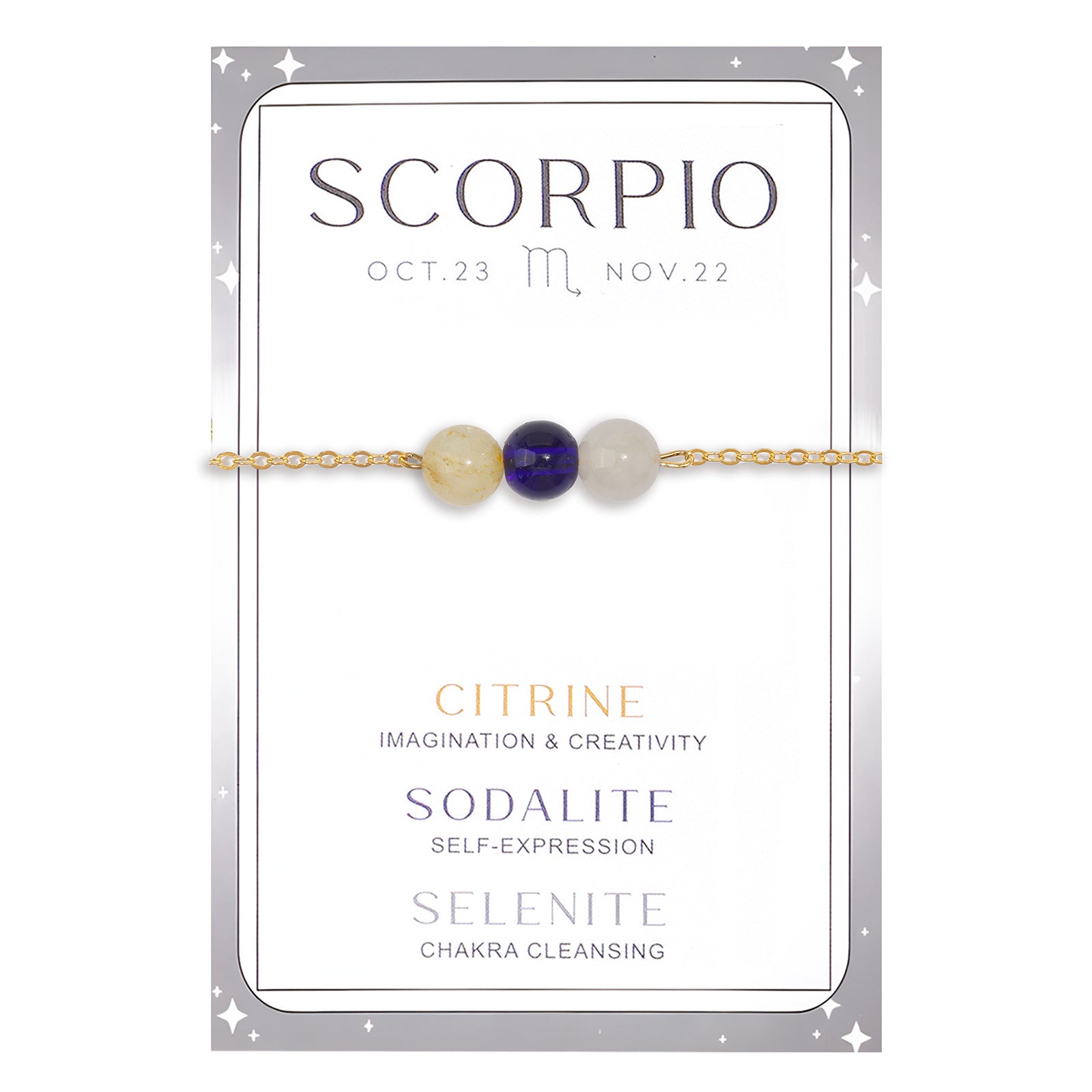 Wholesale Lucky Constellation Bracelet Gold Box Chain Green Aventurine Amethyst Aquamarine Bracelet
