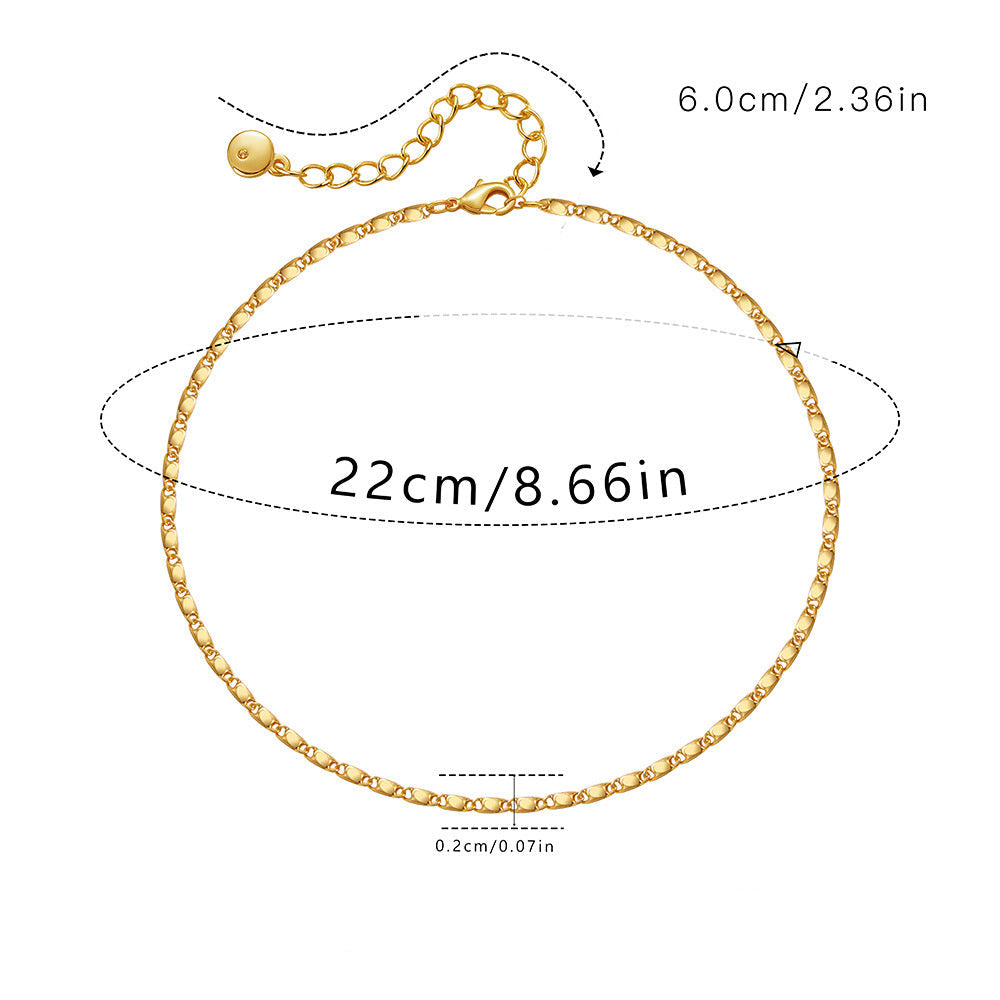 Wholesale electroplating thin chain colorful water-blocking stackable arrow butterfly anklet