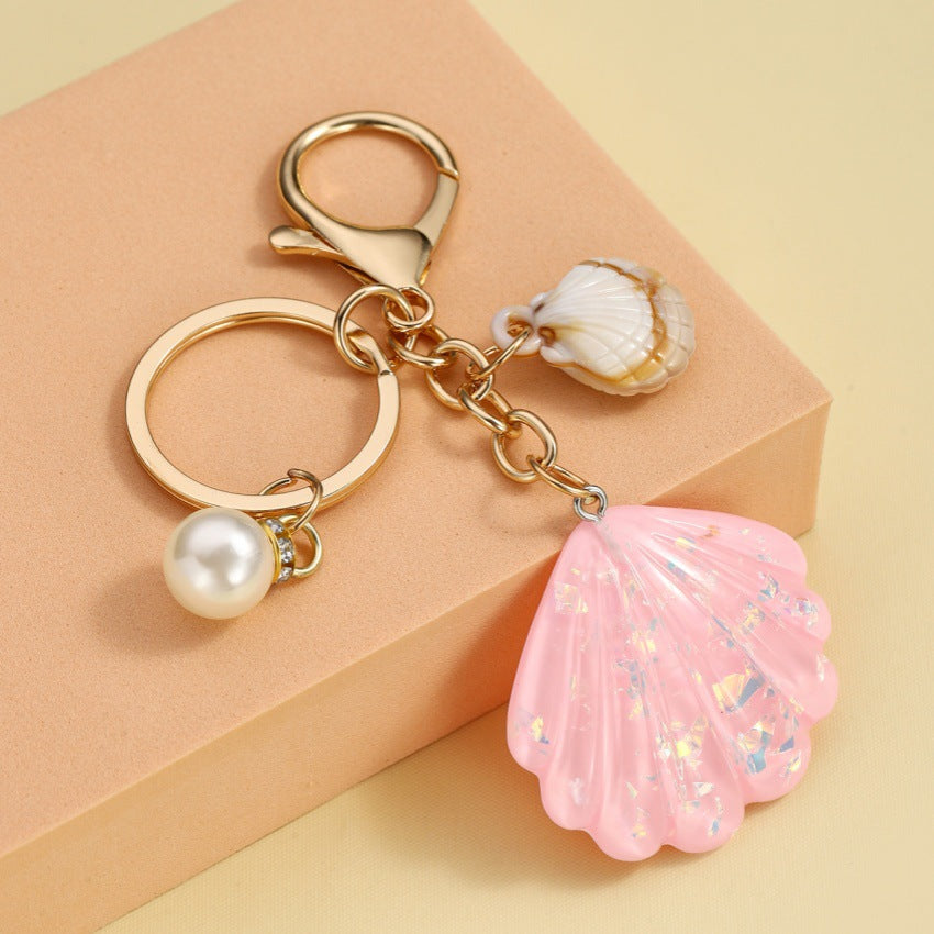 Wholesale Creative Pearl Shell Keychain ACC-KC-RongRui024