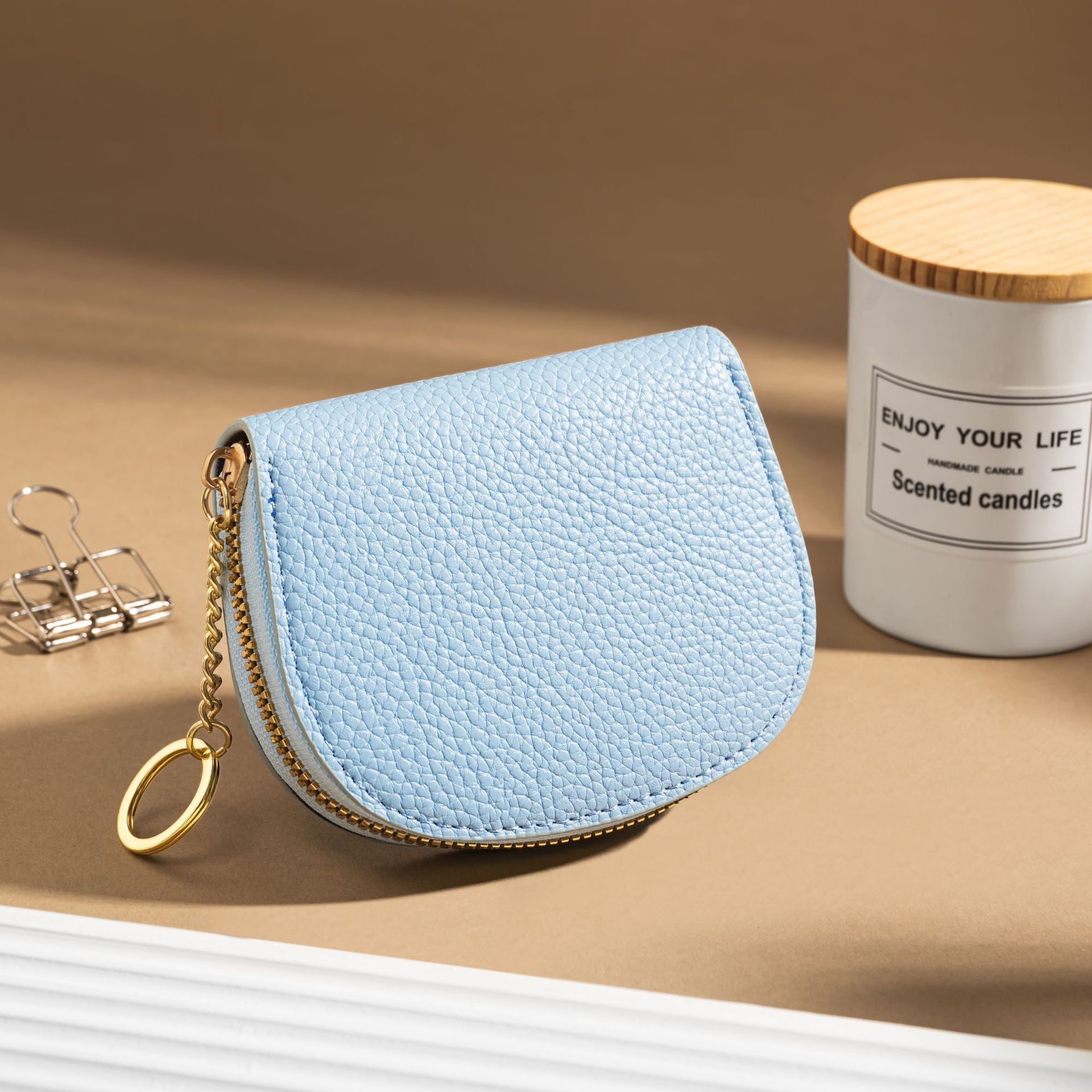 Wholesale Stylish Shell Half Circle Accordion Card Holder PU Credit Card Slots Wallet For Everyday Use