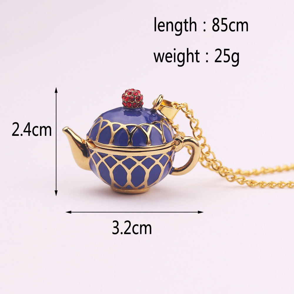 Wholesale Magic Multiple Enamel Teacup Pendant Necklaces ACC-NE-Zhuox001