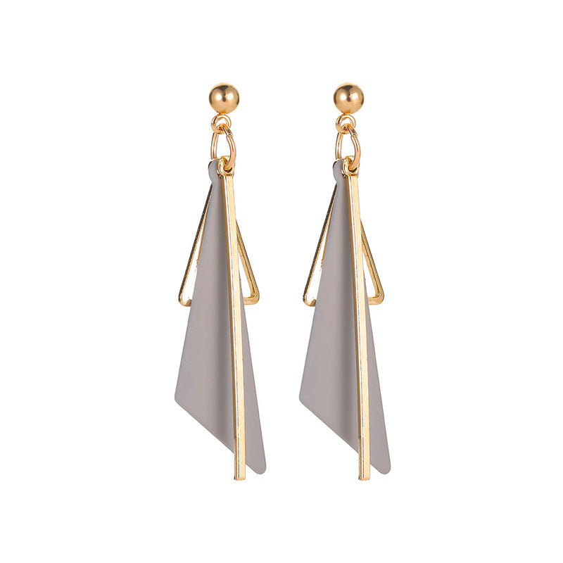 Wholesale  Geometric Tassel Triangle Elegant Earrings