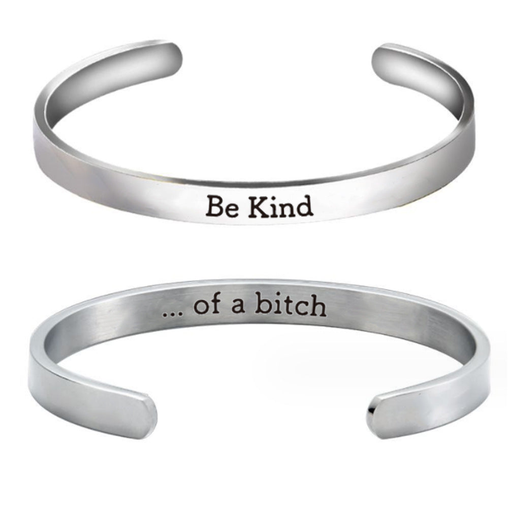 Wholesale Be Kind Friend Gift Stainless Steel Bracelet ACC-BT-Huhe005
