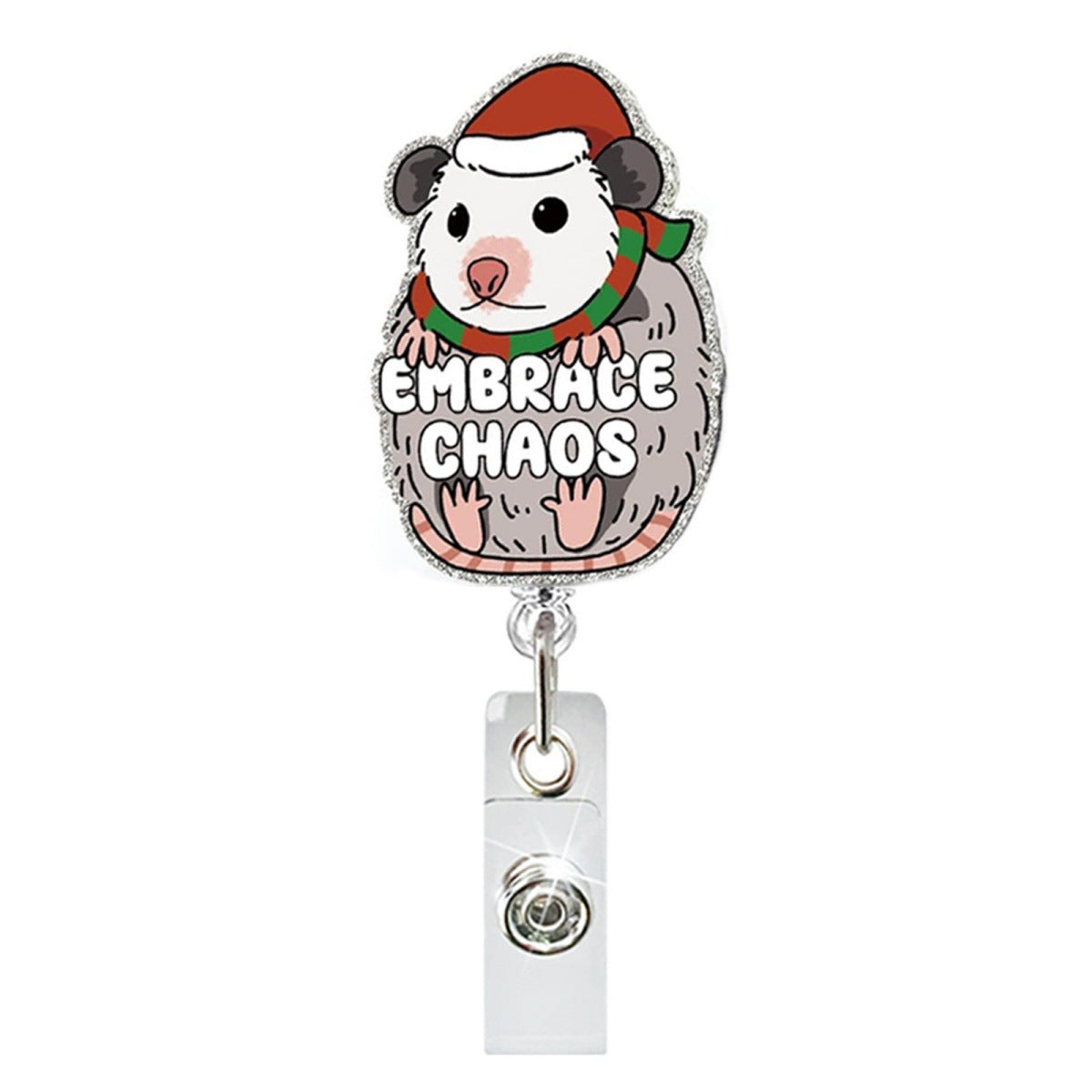 Wholesale retractable acrylic Christmas animal   Badge Reels