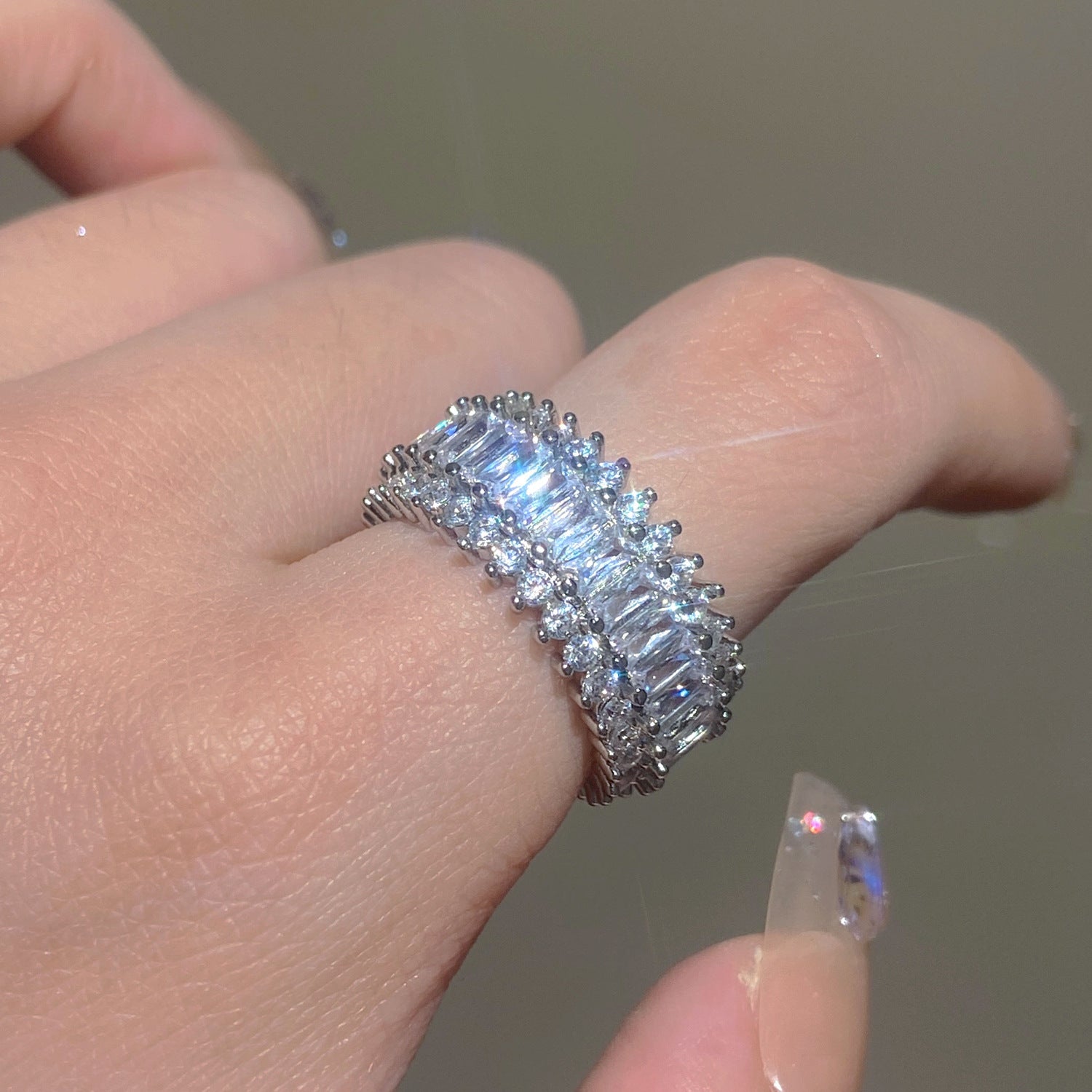 Wholesale  Light Luxury  Love Ring  Open Finger Ring