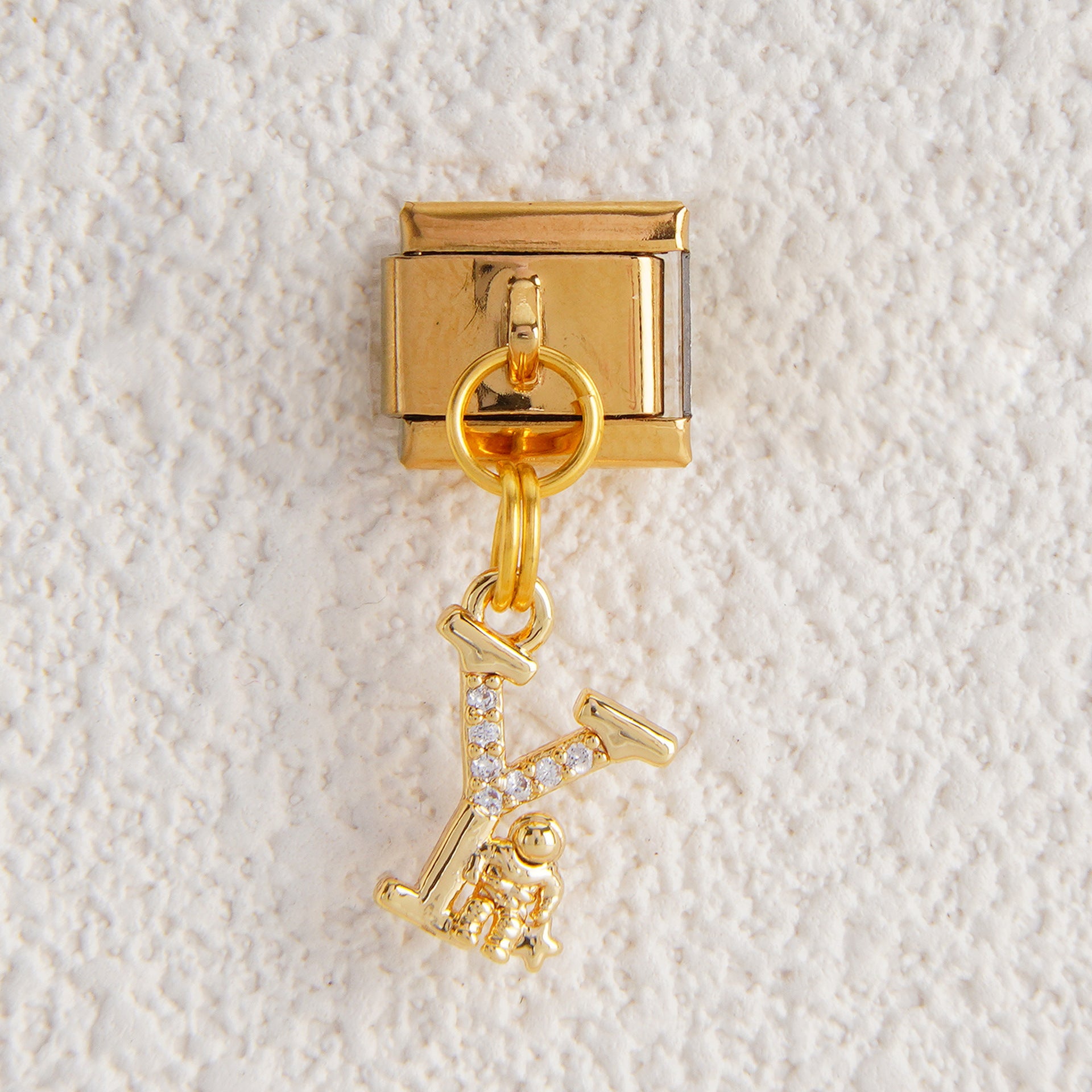 Wholesale Italian Charm Bracelet 9mm DIY Splicing Letter Pendant Stainless Steel Composable Bracelet