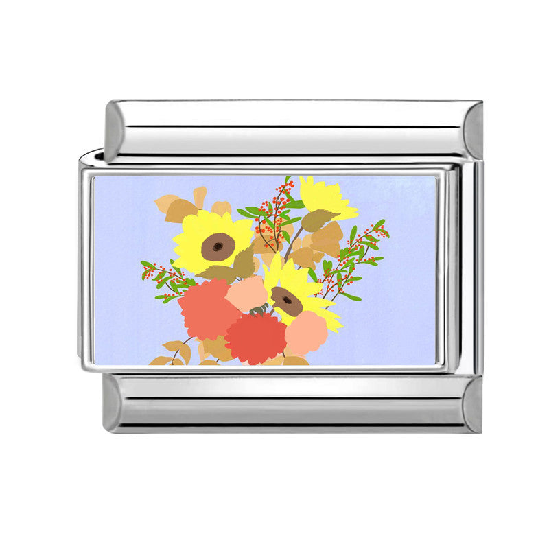 Wholesale 9mm Italian Charm Starter Bracelets DIY square Single Section Creative Stainless Steel Composable Bracelet