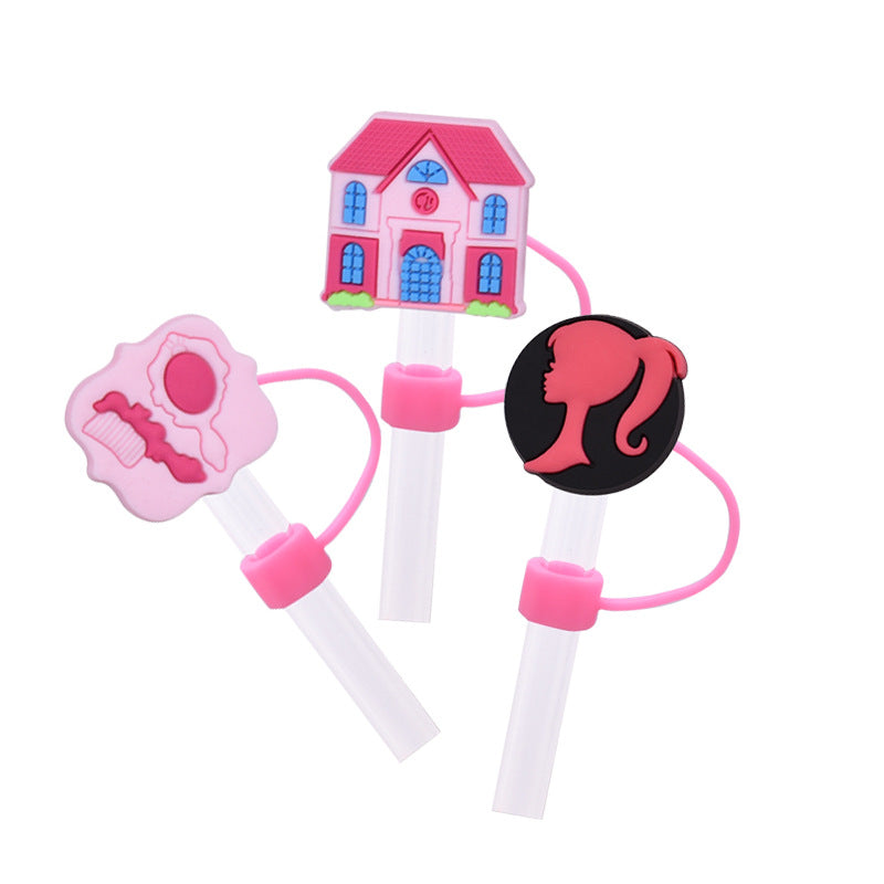 Wholesale Random 100pcs Color Separation Series Straw Cover 10MM Straw Tube Cap