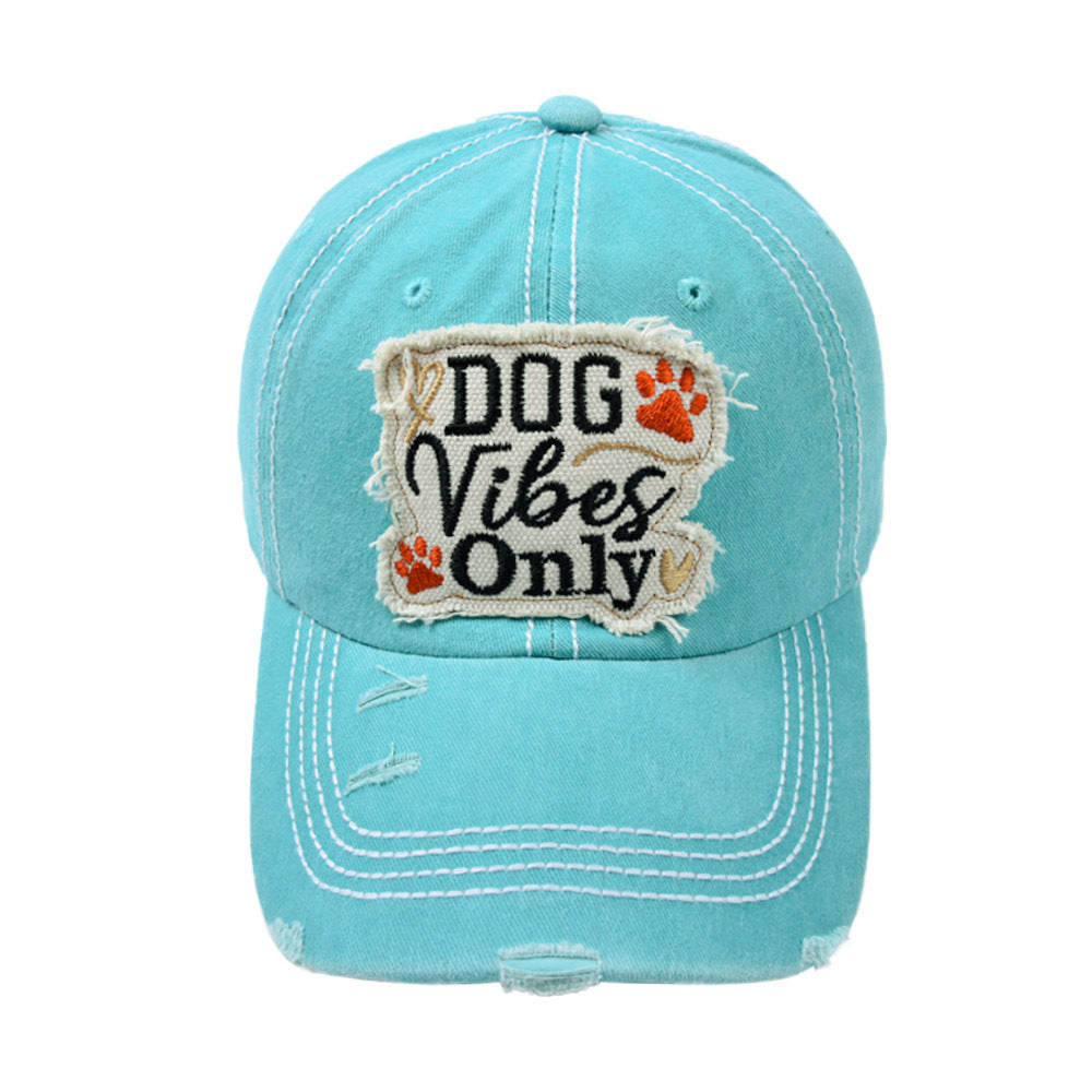 Wholesale DOG Water Wash Patch Cotton Baseball Hat ACC-HT-WenRan003