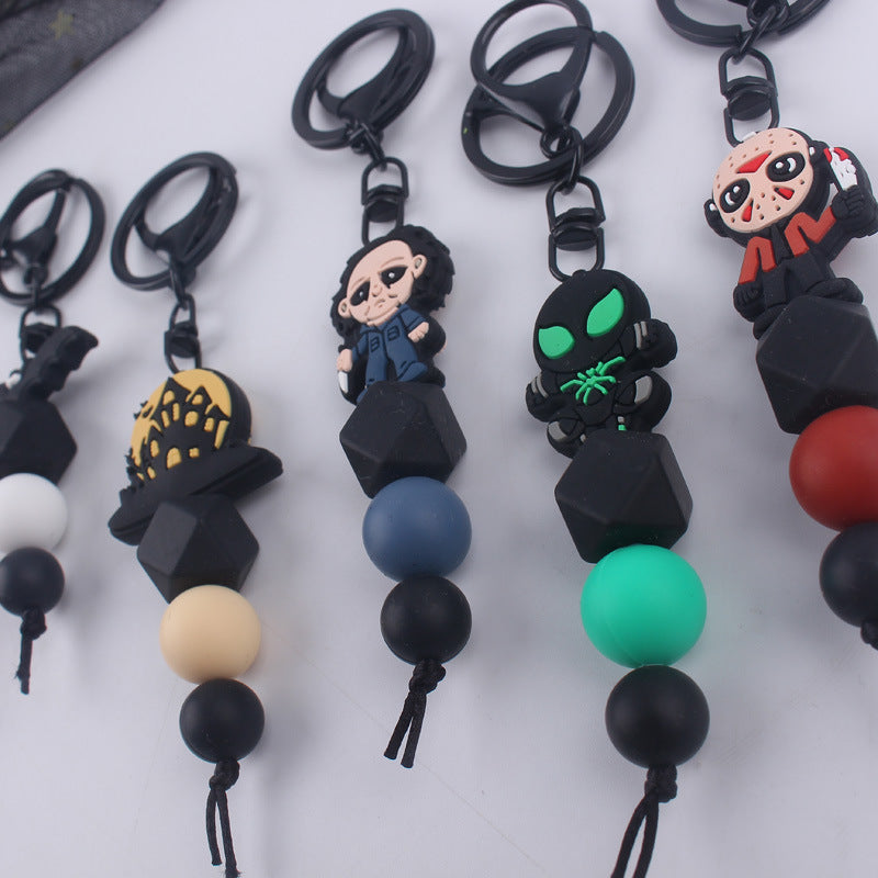 Wholesale Cartoon Halloween Silicone Beaded Keychain ACC-KC-GuangTian081