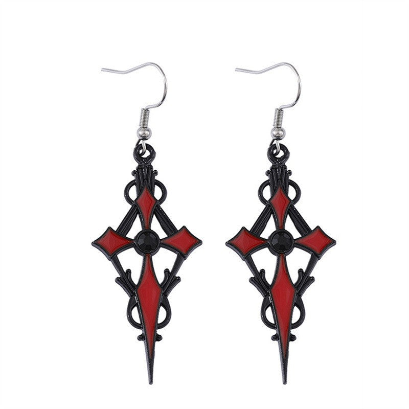 Wholesale Dark Gothic Cross Necklace Earrings ACC-ES-XiangX003