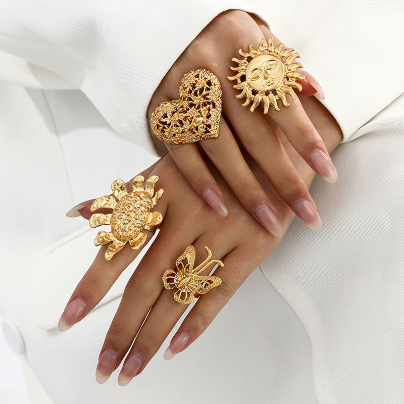 Großhandel Marine Serie Ringschuhe Sternenfisch Schmetterlingsring