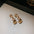 Wholesale Real Gold Silver Needle Zircon  Earrings