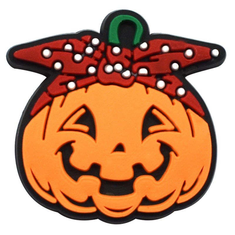 Random 100pcs Halloween Thanksgiving PVC Soft Rubber Shoe Buckle Decoration ACC-SC-RYY066