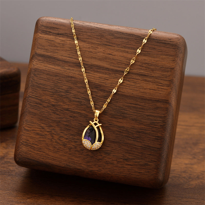 Wholesale Titanium Steel Luxury Necklace ACC-NE-Quanx001