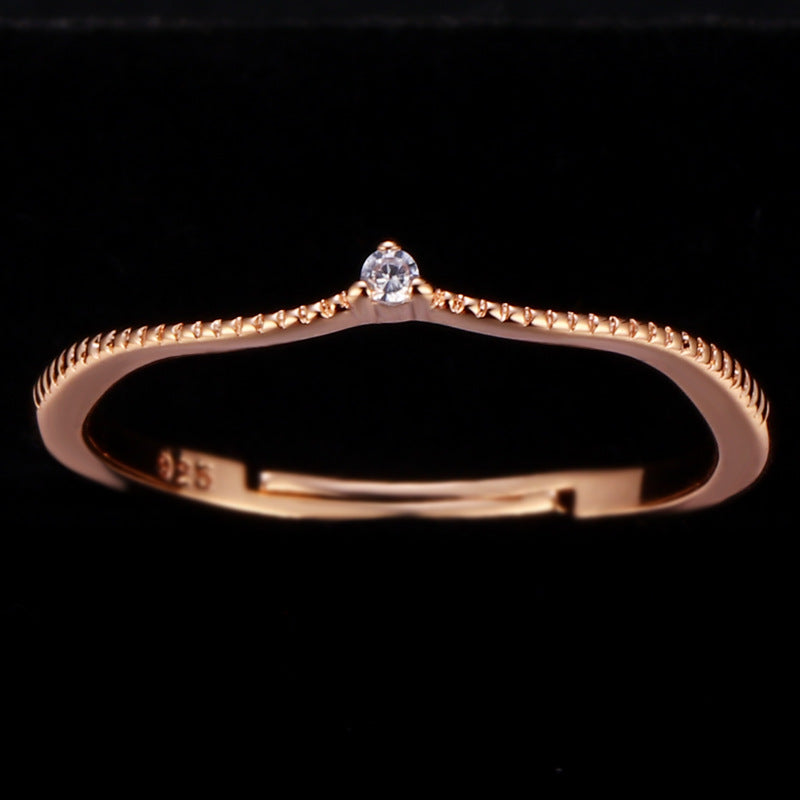 Wholesale Inlaid Reverse Garnet Crown Ring