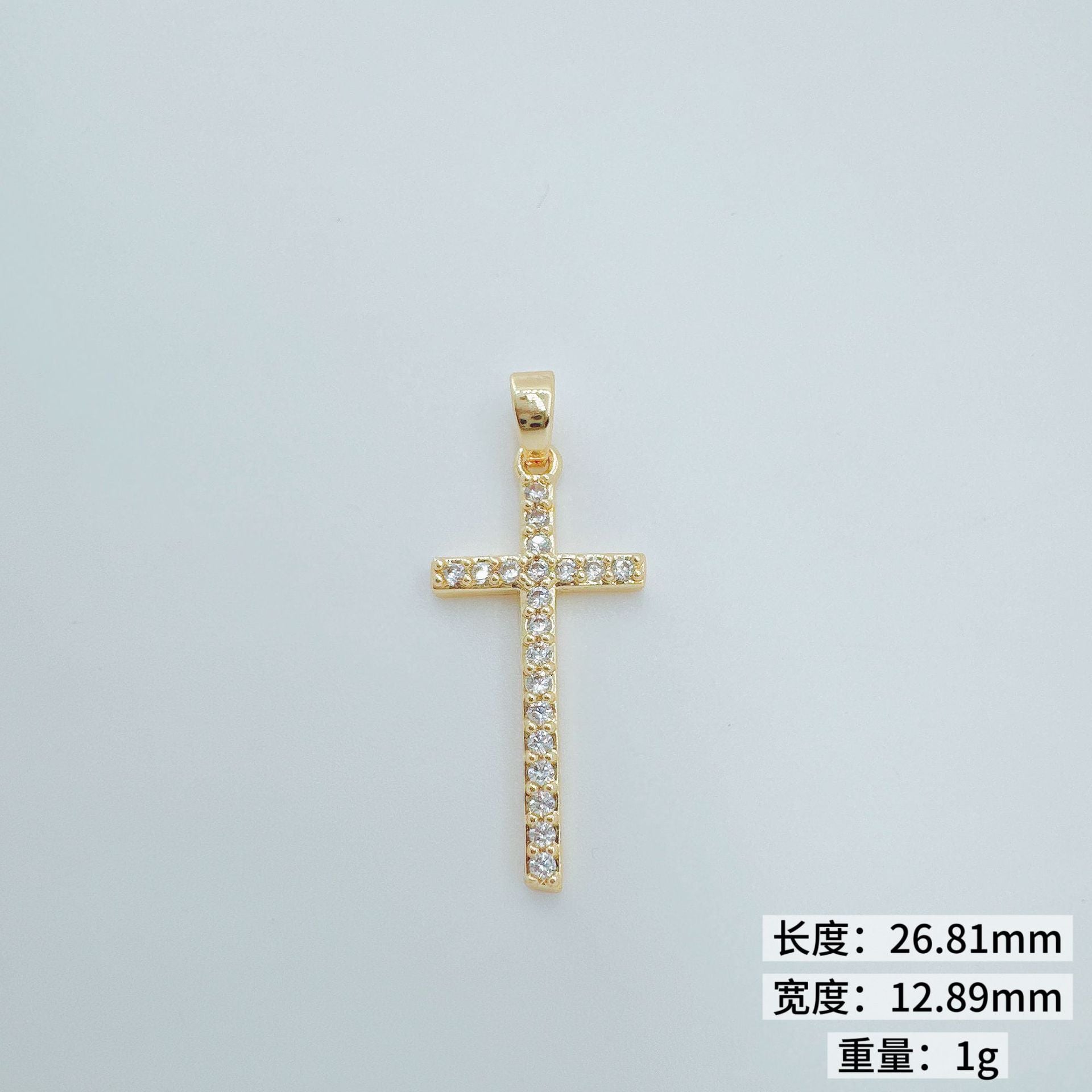Wholesale Copper Gold Plated Cross Pendant Necklace