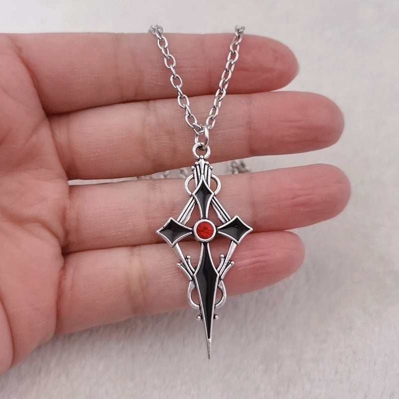 Wholesale Dark Gothic Cross Necklace Earrings ACC-ES-XiangX003