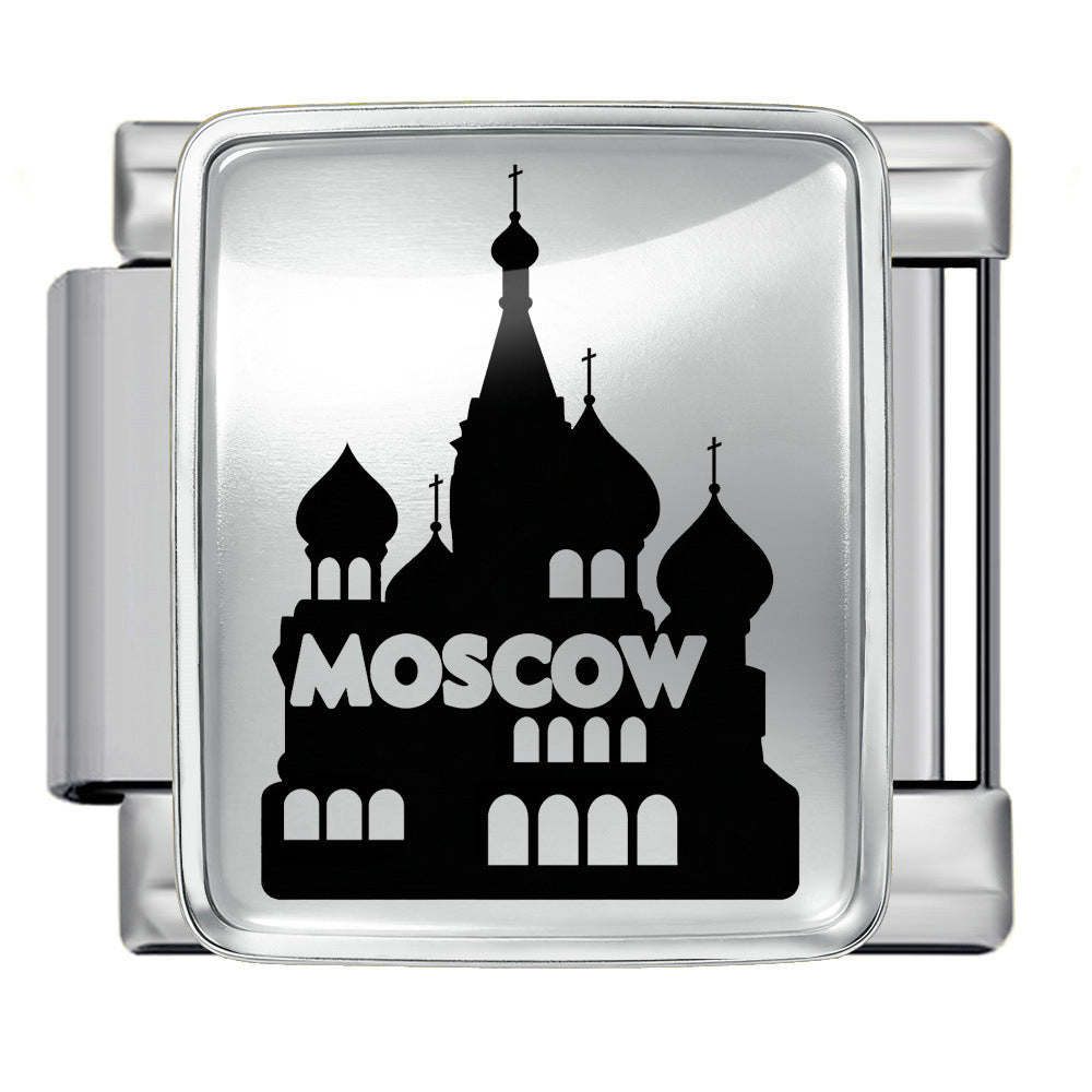 Wholesale Stainless Steel Bracelet with Russian Architectural Pattern Chic Everyday Wear