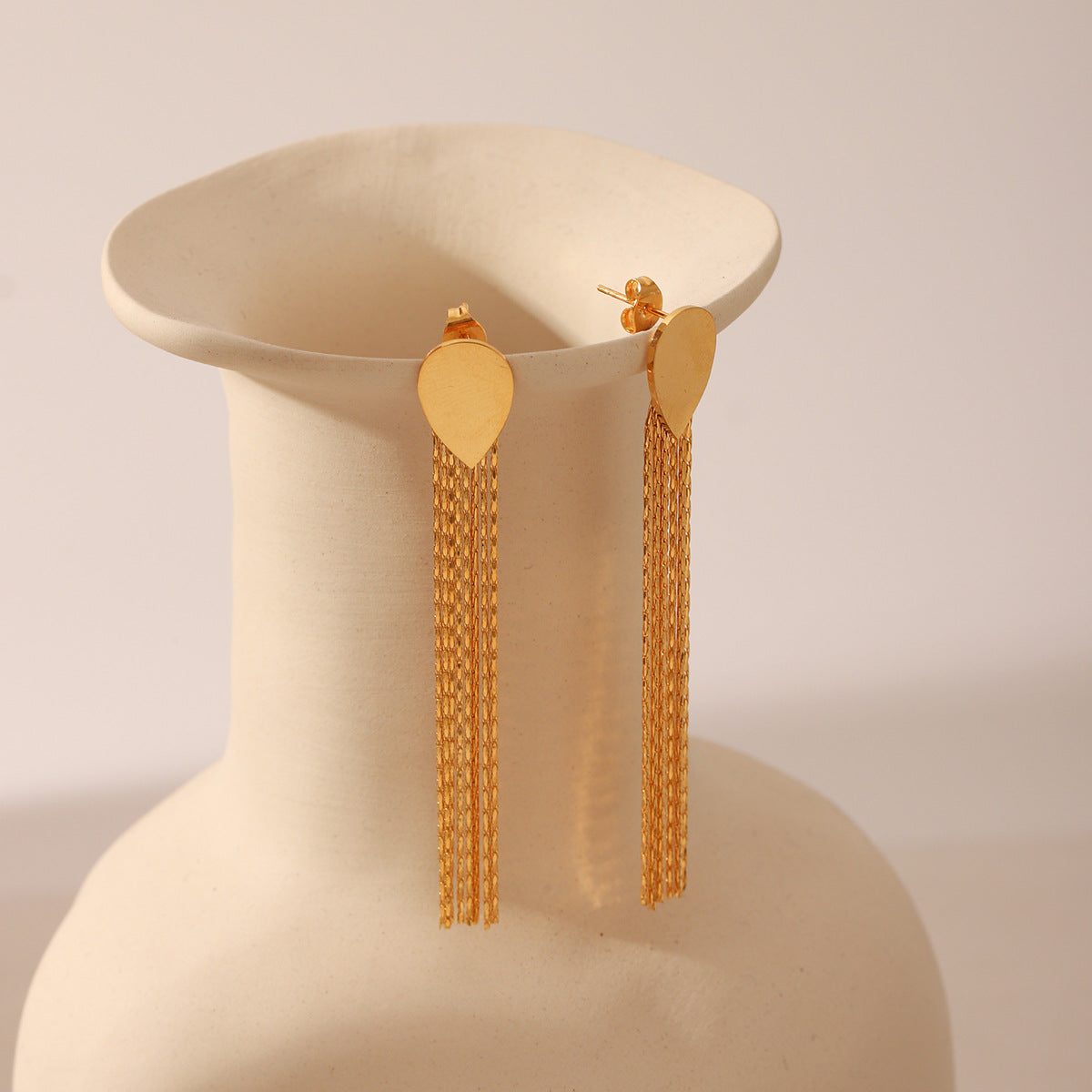 Wholesale  stainless steel tassel earrings water drop earrings