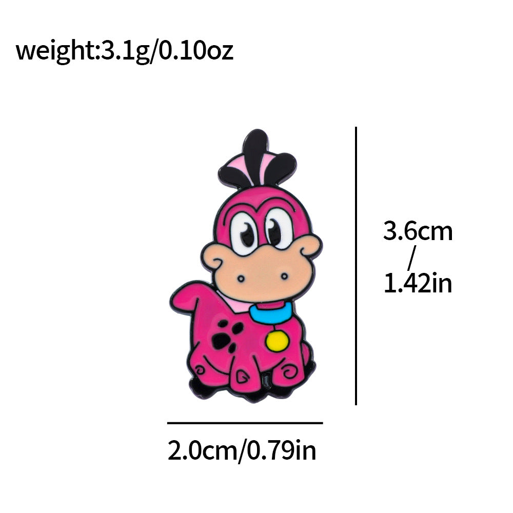 Wholesale Cute little dinosaur alloy oil drop brooch