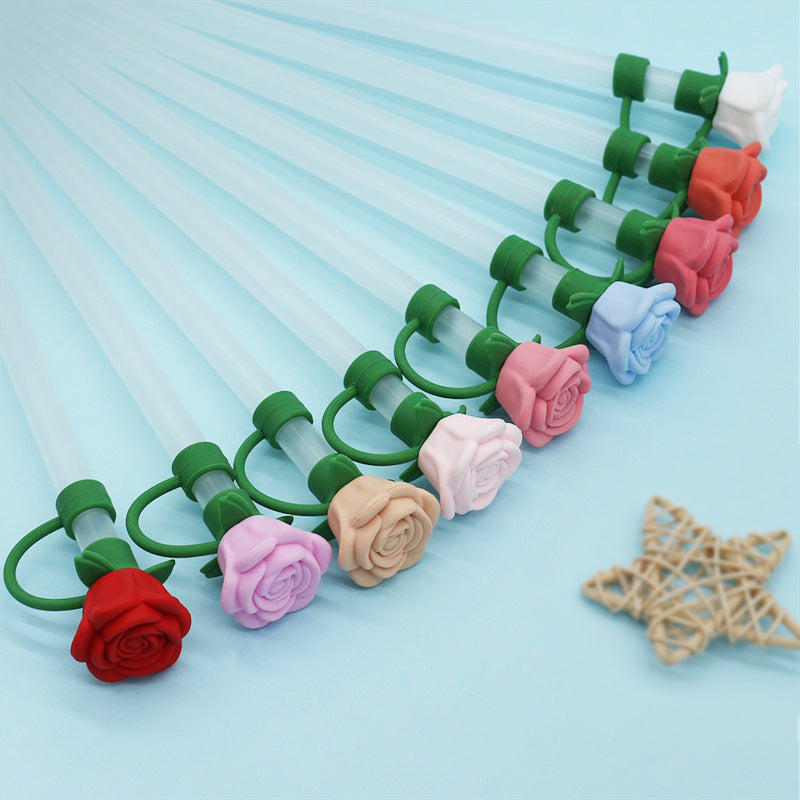 Wholesale Silicone Straw Cap 10Mm Decorative For Cup Trendy DIY Accessory Straw Tube Cap