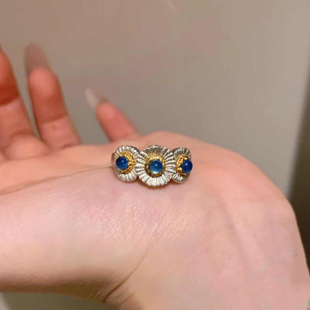 Wholesale Vintage Daisy Opening Bracelet Light Luxury Ring