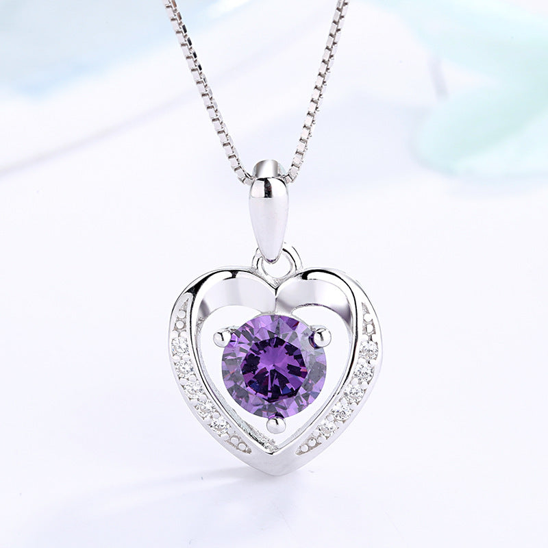 Wholesale S925 Sterling Silver Heart Necklace