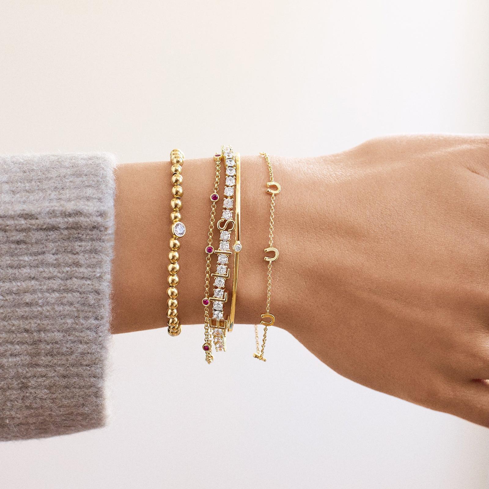 Wholesale non-fading bracelet love devil's eye cross four-leaf clover bracelet