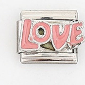 Wholesale Stainless Steel Italian Charm Bracelet Love Letter DIY Elastic Band Unisex Everyday Jewelry Accessory