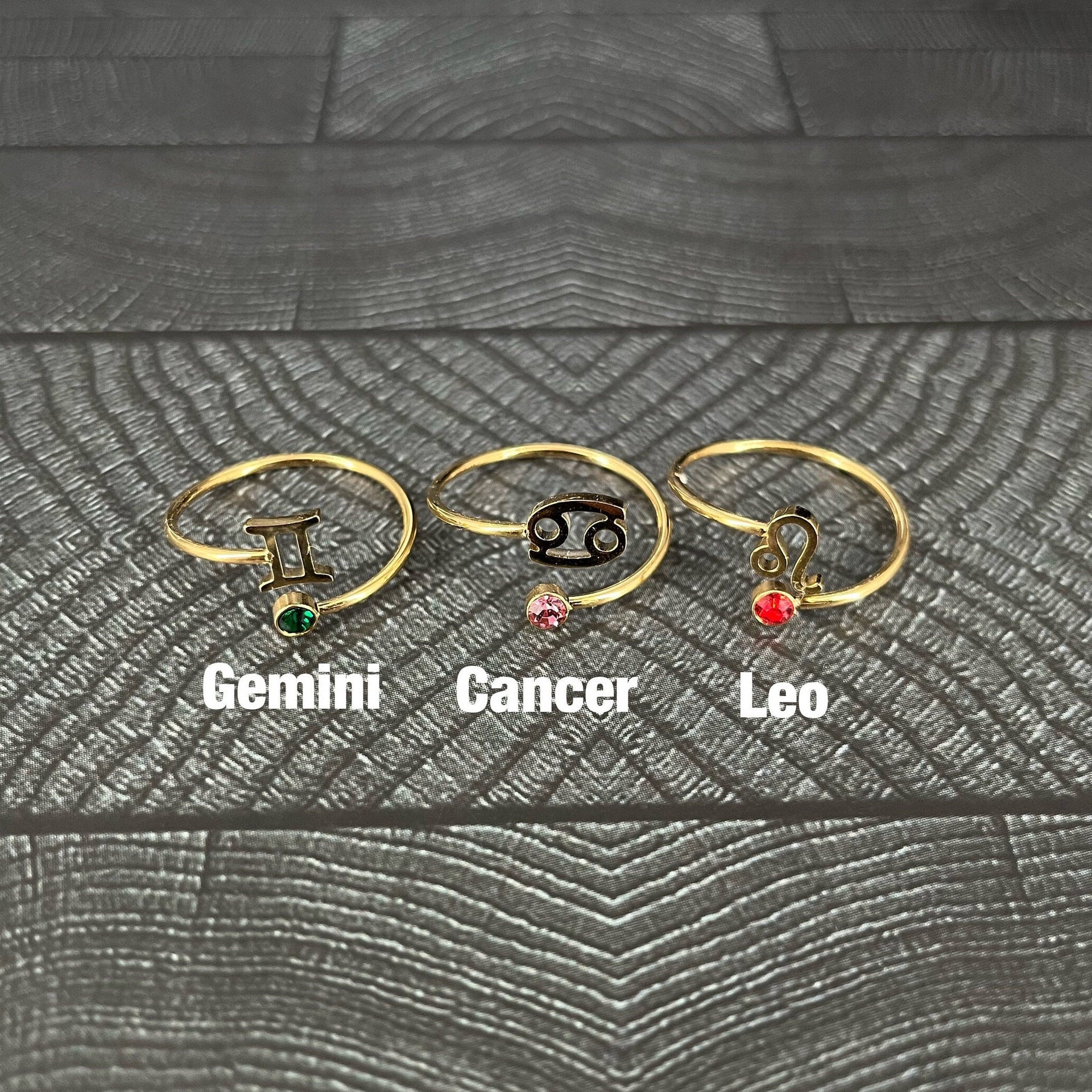 Wholesale Titanium Steel Classic Evergreen 12 Constellation Twelve Constellation Ring