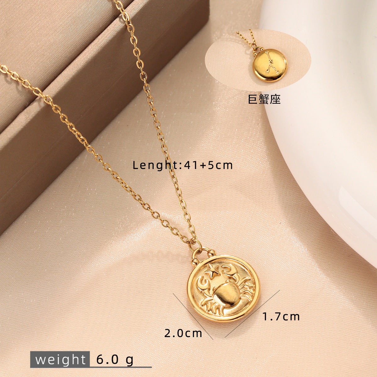 Wholesale Stainless Steel 18K Gold Plated Contion Necklace,  Fashion Jewelry Accessory for Gifts