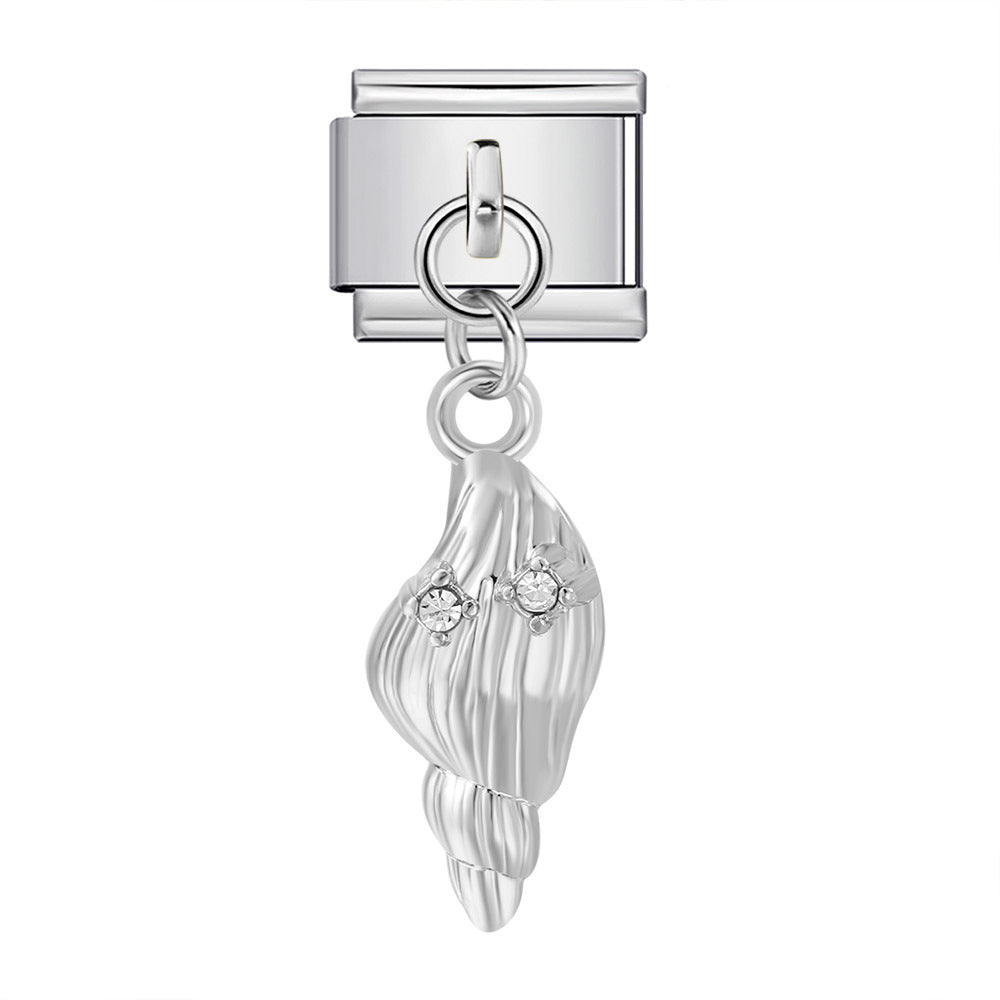 Wholesale Italian Charm Bracelet 9mm DIY Marine life Creative Stainless Steel Composable Bracelet