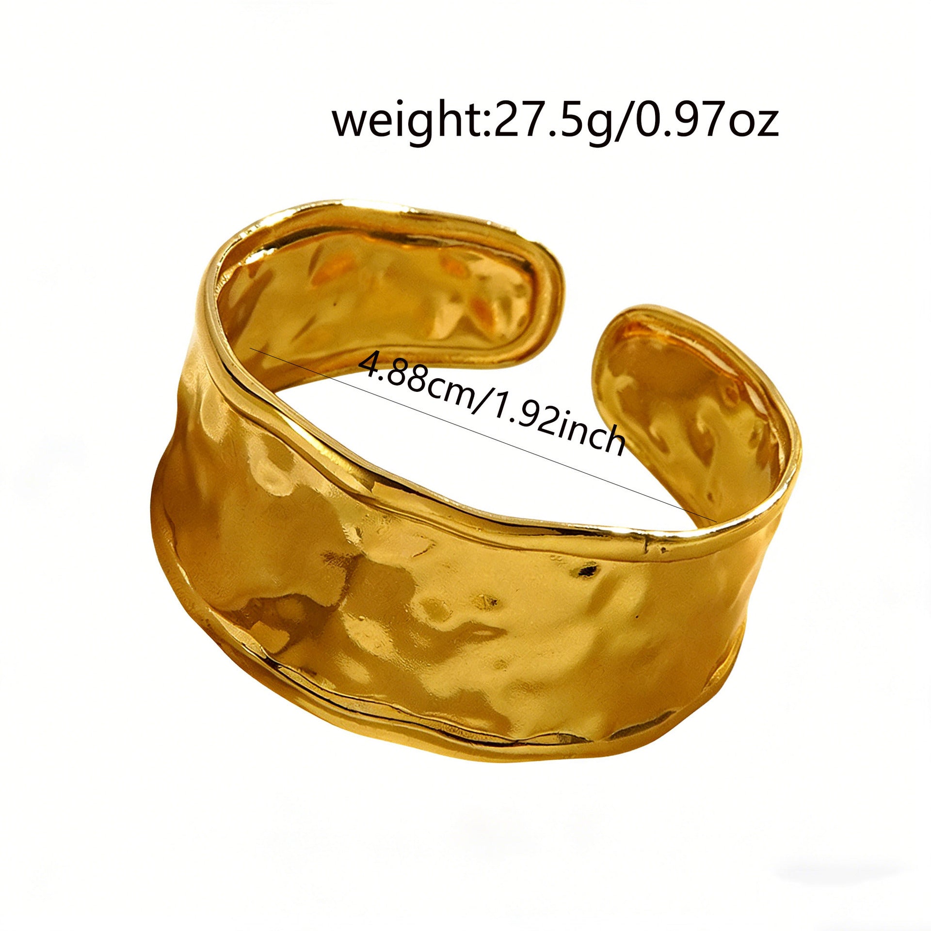 Wholesale Light Luxury Stainless Steel Open Cuff Bracelet with Cutout Design