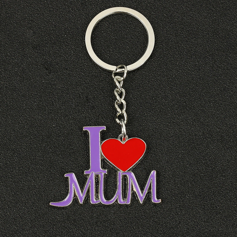 Wholesale Father's Day I OVE DAD Mother's Day Metal I LOVE MUM Keychains ACC-KC-HongAo014