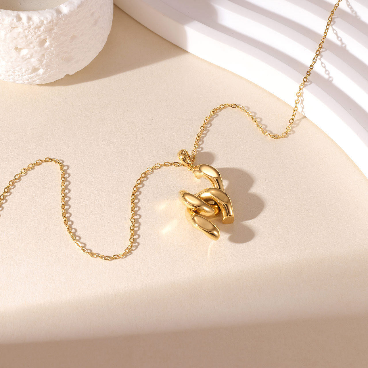 Wholesale Twisted-Wire Titanium Steel Irregular Necklace