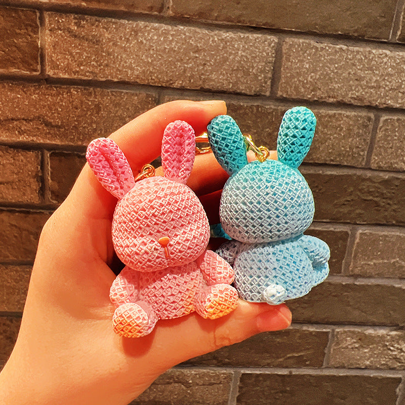 Wholesale Resin Rabbit Keychain Cute Keychain ACC-KC-JuCai001