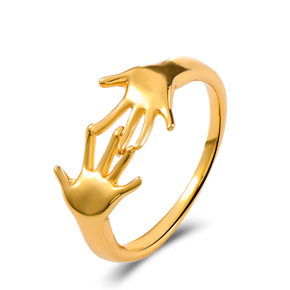 Wholesale Creative Hug Hand Ring Vintage Zircon Heart Rings ACC-RS-DQ002